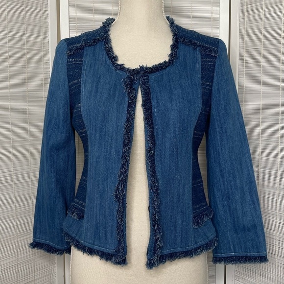 Kobi Halperin Denim Blazer Jacket - Picture 1 of 7